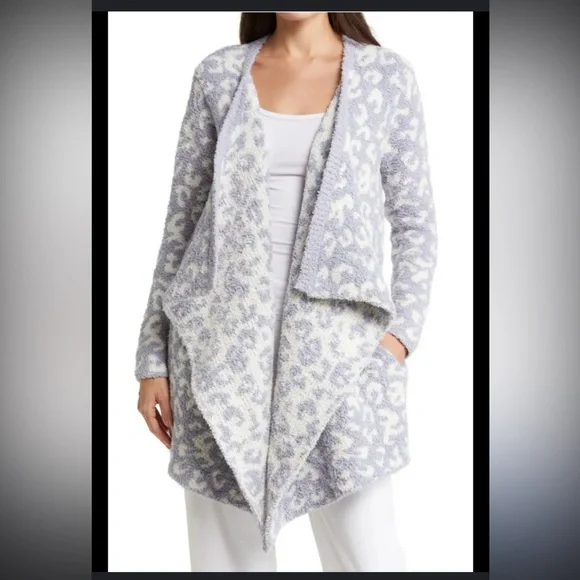 Women's Phoebe Wrap Cardigan in Cloudy Grey Leopard by UGG